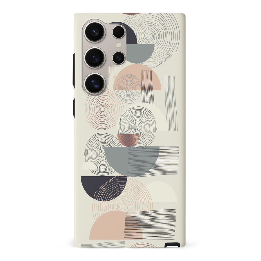 Samsung Galaxy S24 Ultra Artistic Circles & Lines Abstract Phone Case