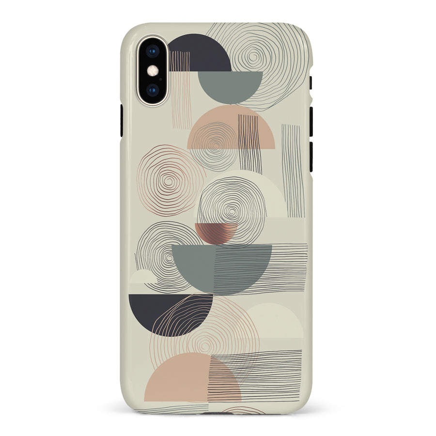 iPhone XS Max Artistic Circles & Lines Abstract Phone Case