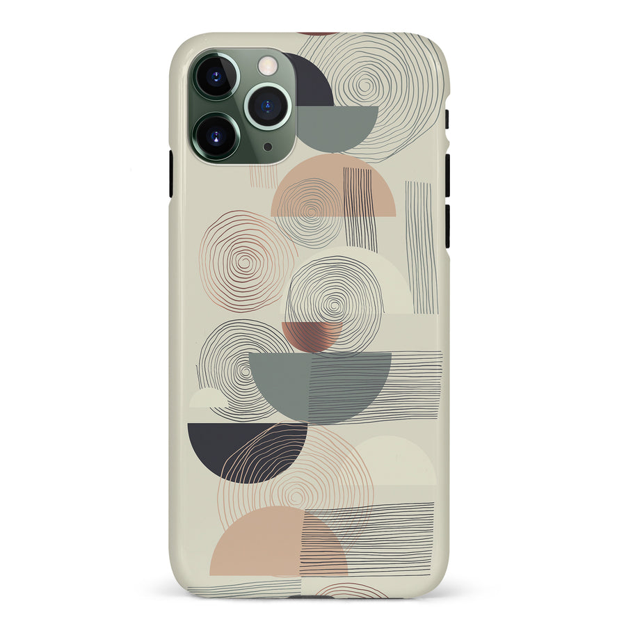 iPhone 11 Pro Artistic Circles & Lines Abstract Phone Case