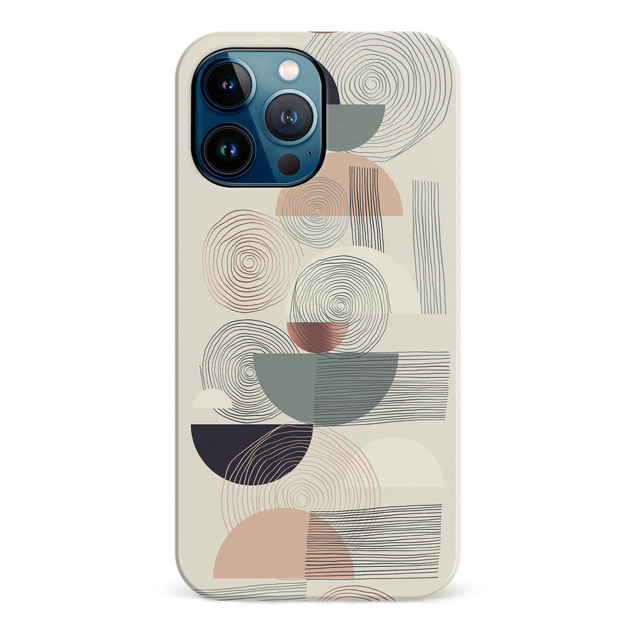 iPhone 12 Pro Max Artistic Circles & Lines Abstract Phone Case