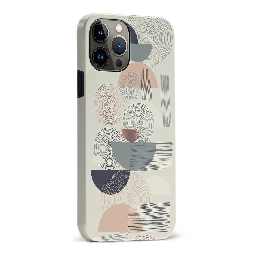 iPhone 13 Pro Max Artistic Circles & Lines Abstract Phone Case