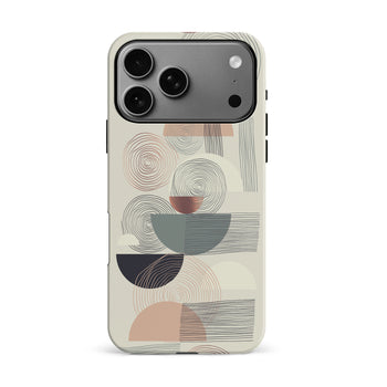 iPhone 17 Pro Max Artistic Circles & Lines Abstract Phone Case