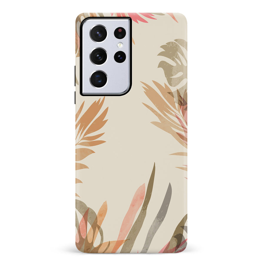 Samsung Galaxy S21 Ultra Abstract Floral Touch Phone Case