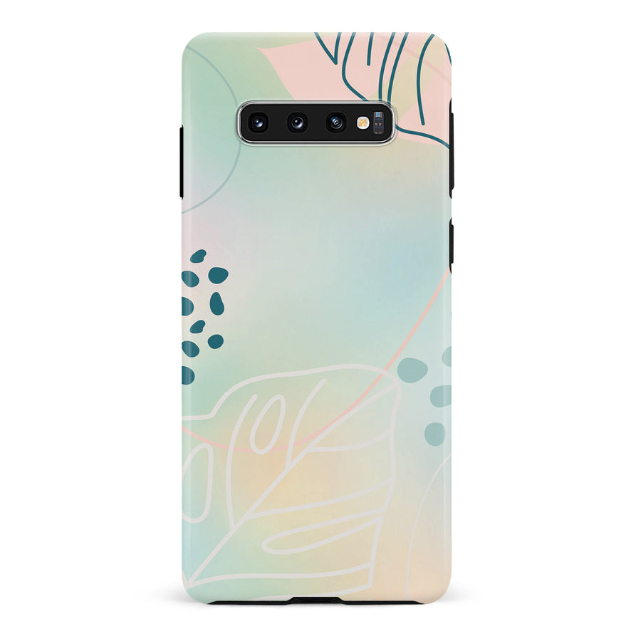 Samsung Galaxy S10 Playful Lines Abstract Phone Case