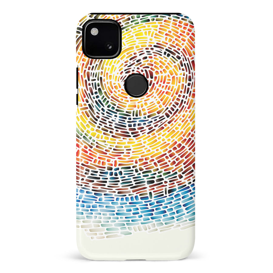 Google Pixel 4A Whirlwind of Color Abstract Phone Case