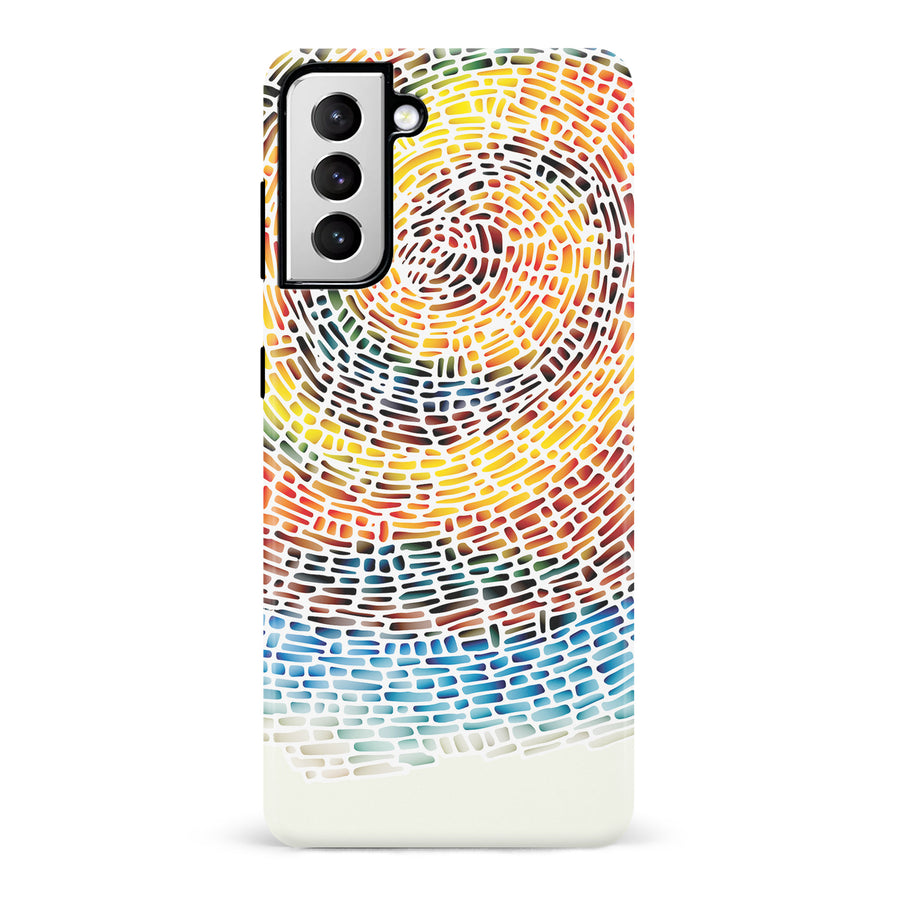 Samsung Galaxy S21 Whirlwind of Color Abstract Phone Case
