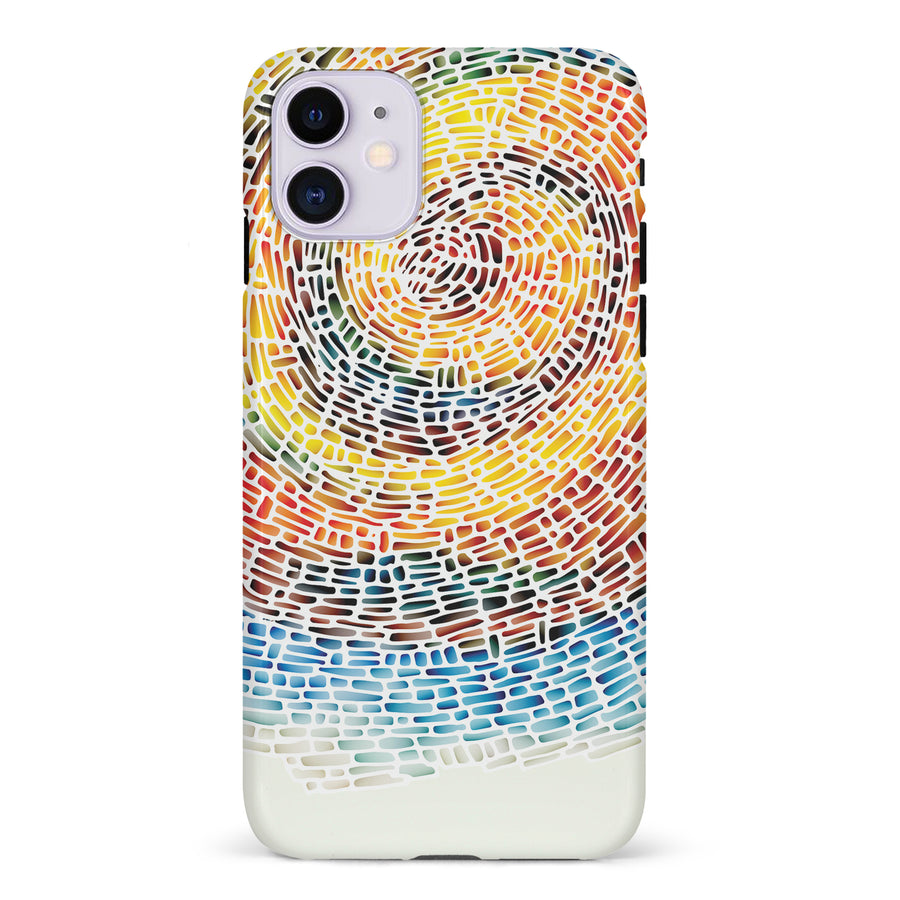 iPhone 11 Whirlwind of Color Abstract Phone Case