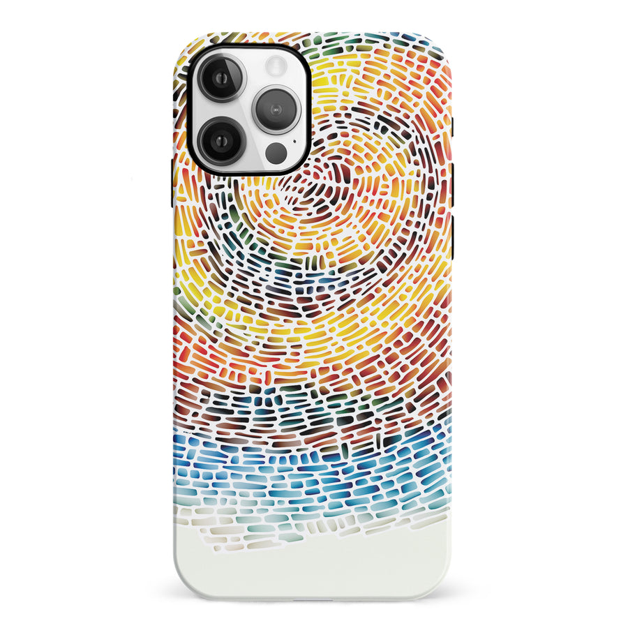 iPhone 12 Whirlwind of Color Abstract Phone Case