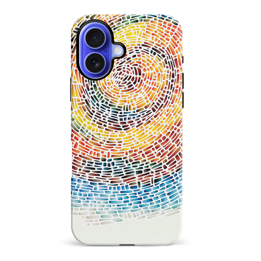 iPhone 16 Plus Whirlwind of Color Abstract Phone Case