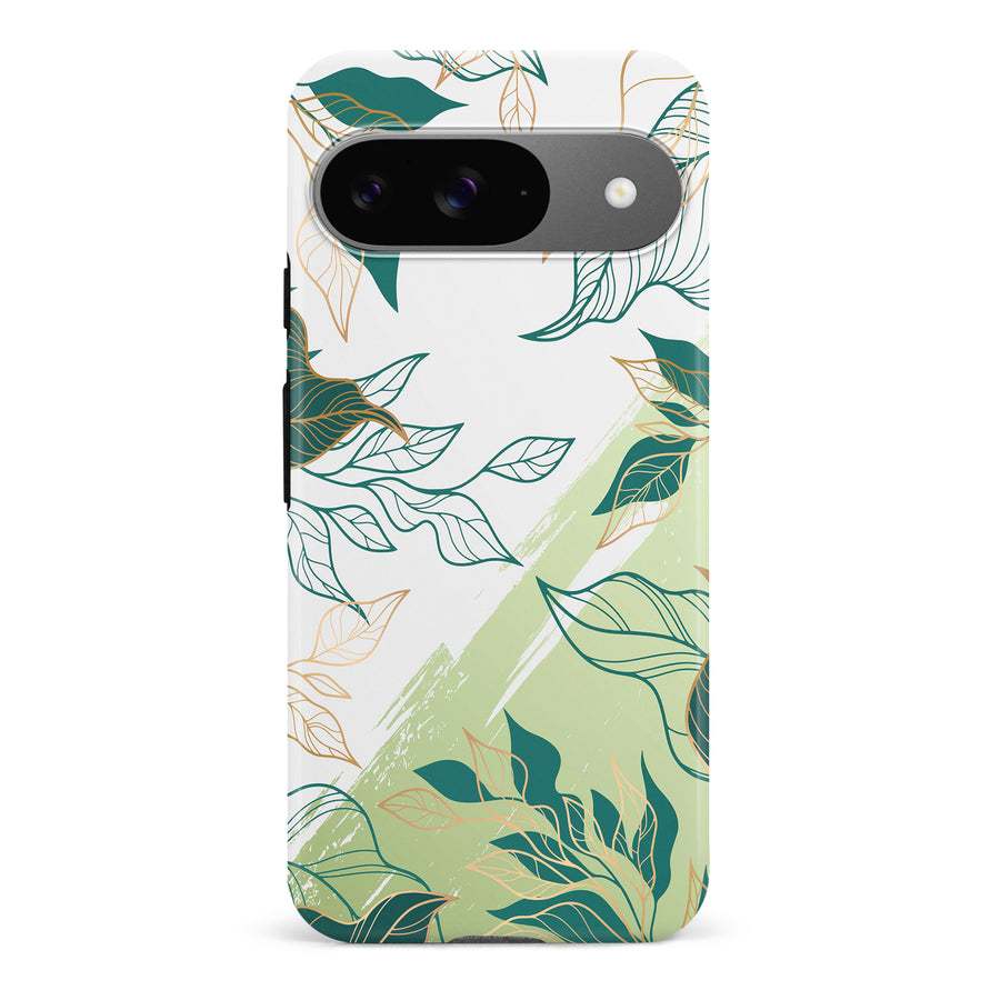 Google Pixel 9 Vibrant Leaves Abstract Phone Case