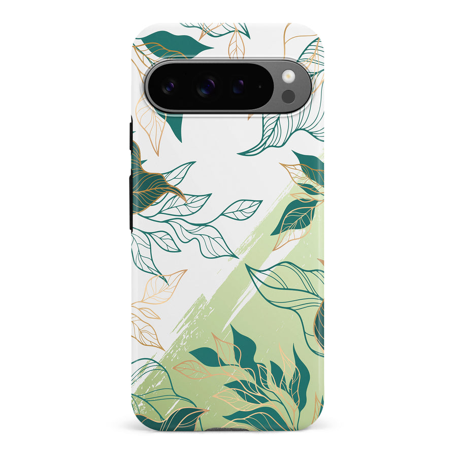 Google Pixel 9 Pro Vibrant Leaves Abstract Phone Case