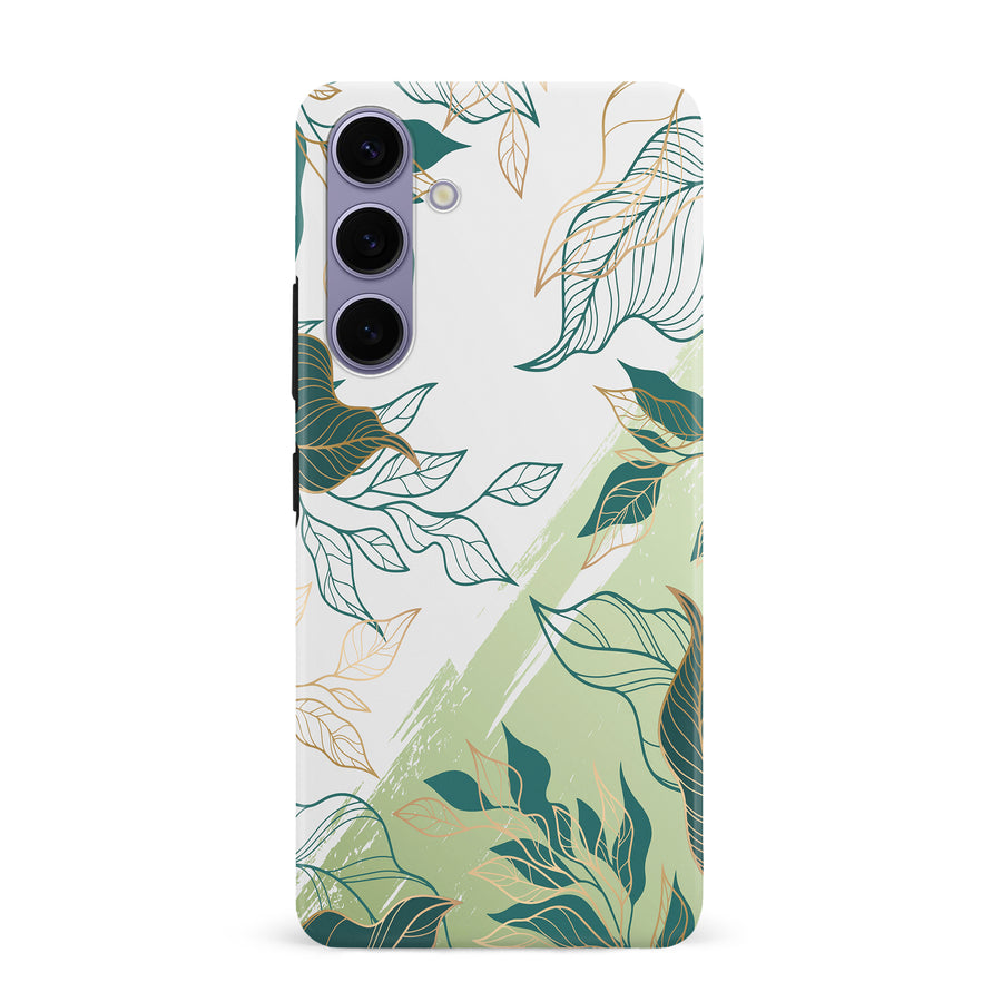 Samsung Galaxy S24 Plus Vibrant Leaves Abstract Phone Case