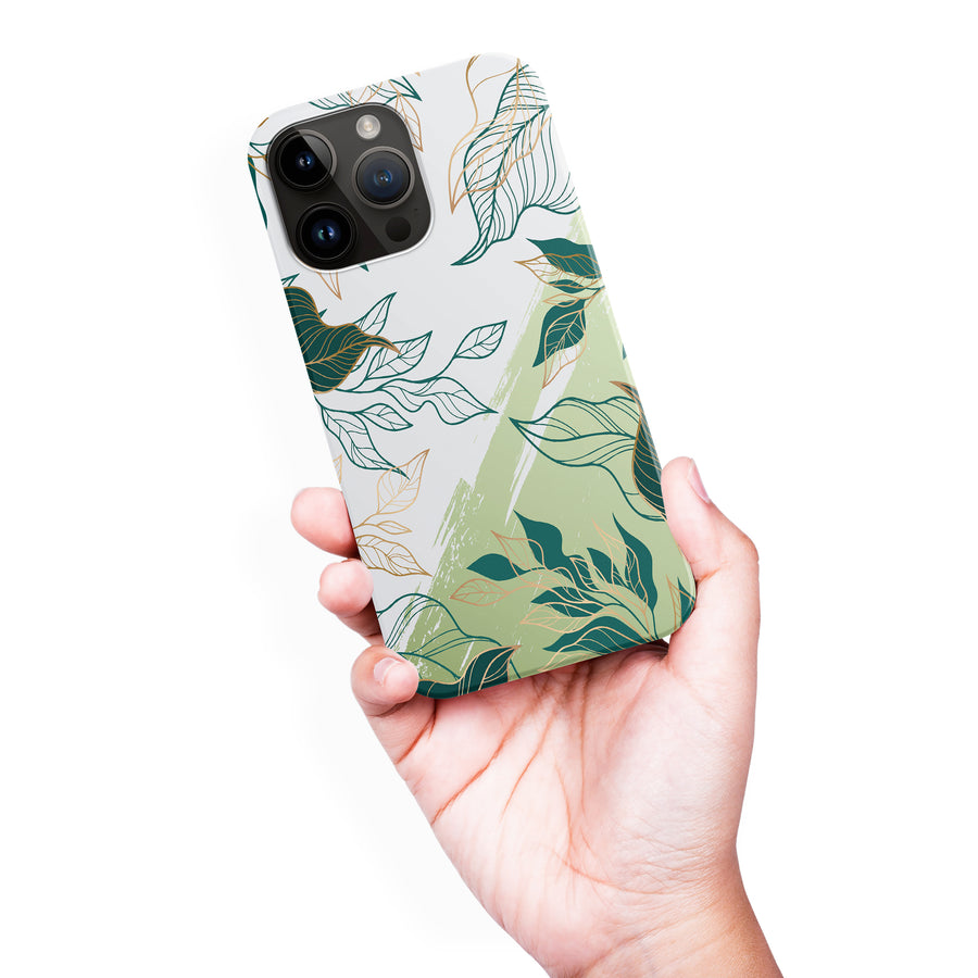 iPhone 15 Pro Max Vibrant Leaves Abstract Phone Case