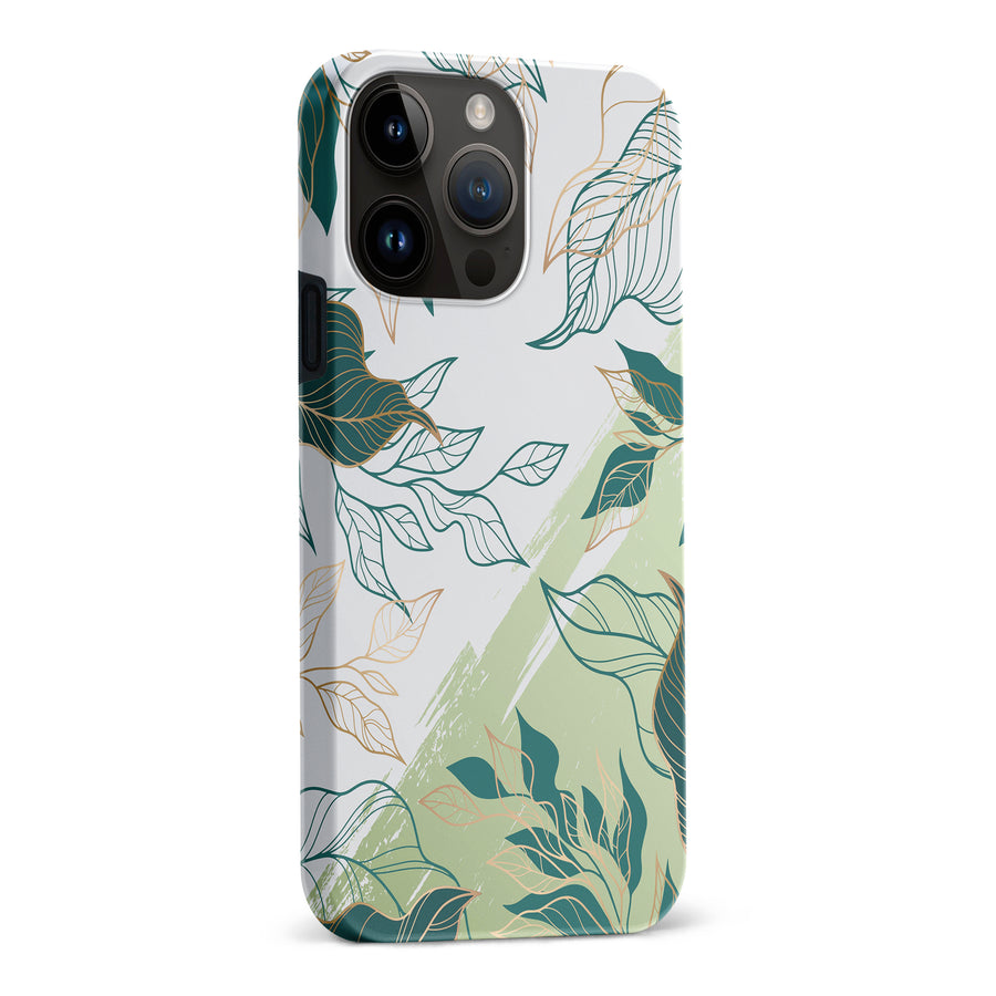 iPhone 15 Pro Max Vibrant Leaves Abstract Phone Case