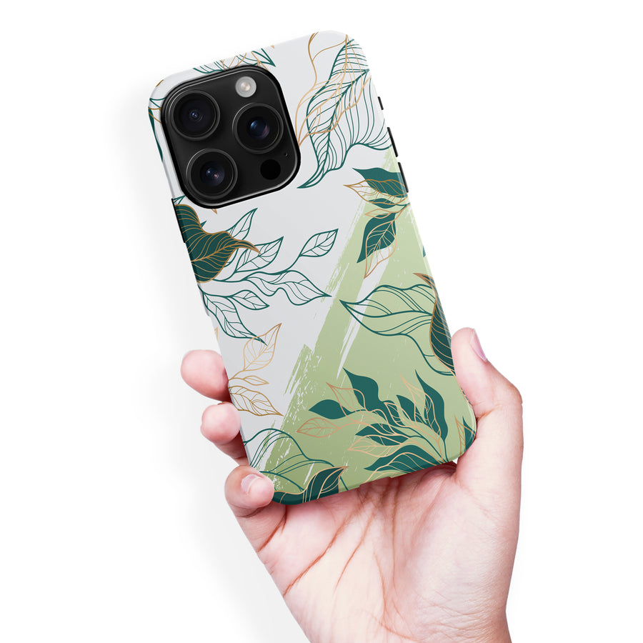 iPhone 16 Pro Max Vibrant Leaves Abstract Phone Case