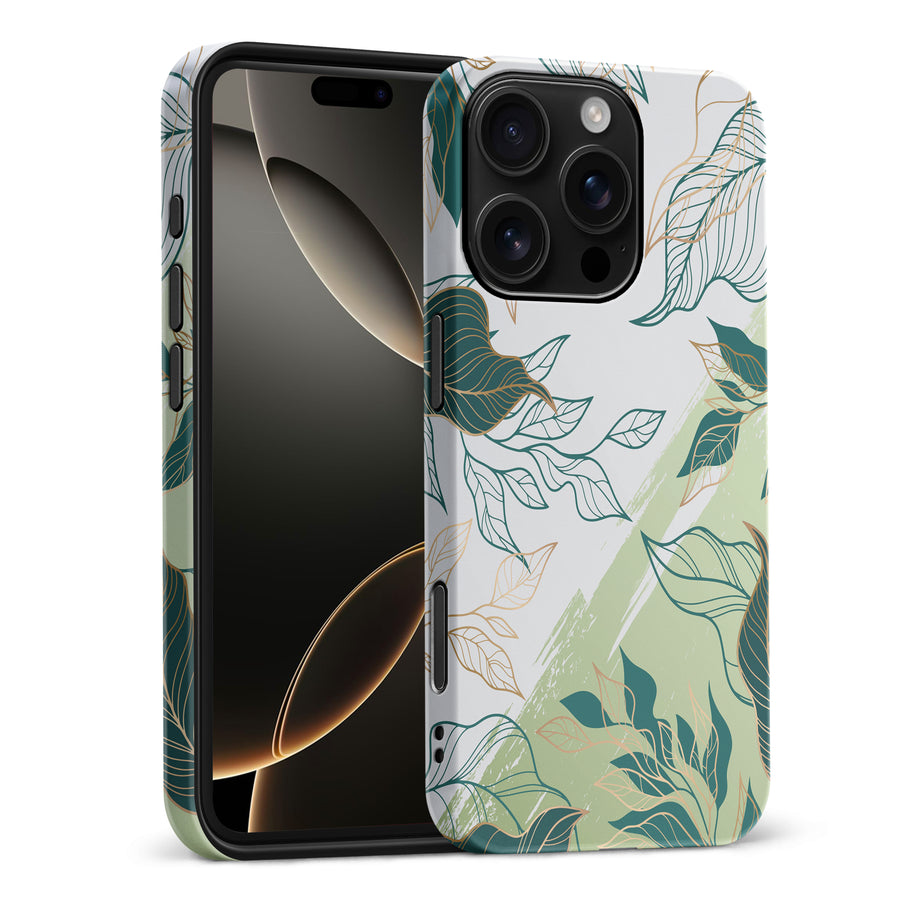 iPhone 16 Pro Max Vibrant Leaves Abstract Phone Case