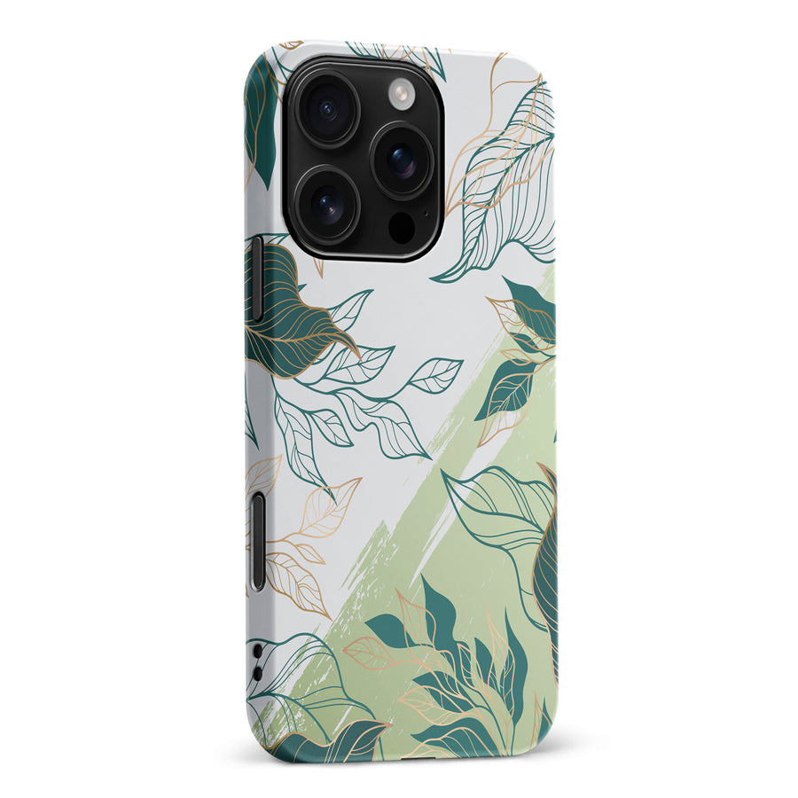 iPhone 16 Pro Max Vibrant Leaves Abstract Phone Case