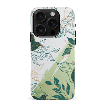 iPhone 16 Pro Max Vibrant Leaves Abstract Phone Case