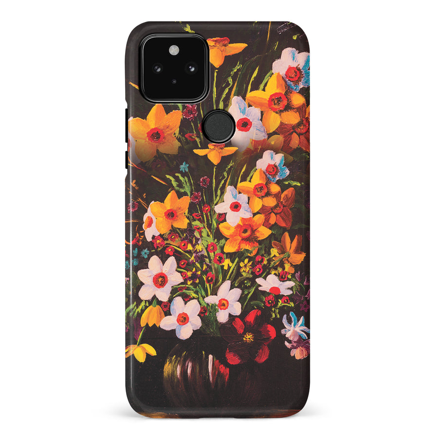 Google Pixel 5 Serene Painted Petals Phone Case