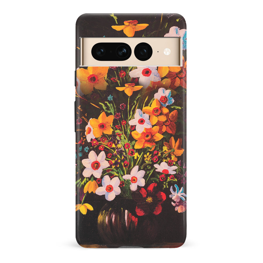 Google Pixel 7 Pro Serene Painted Petals Phone Case