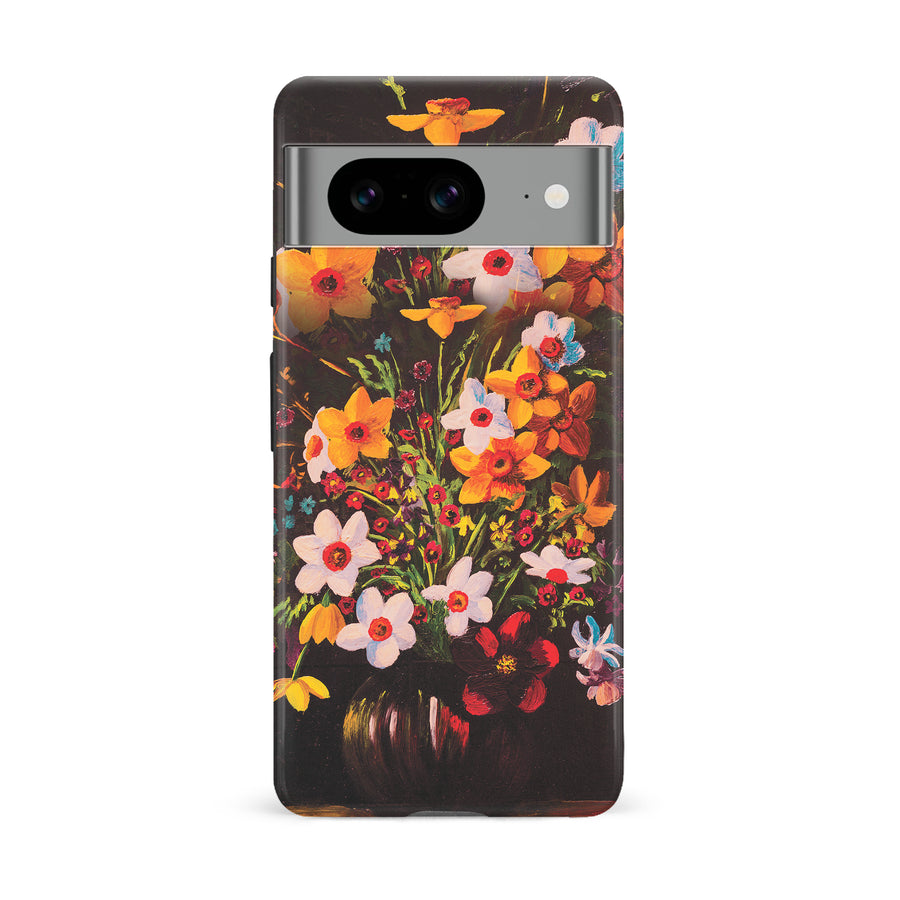 Google Pixel 8 Serene Painted Petals Phone Case