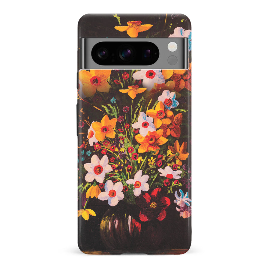 Google Pixel 8 Pro Serene Painted Petals Phone Case