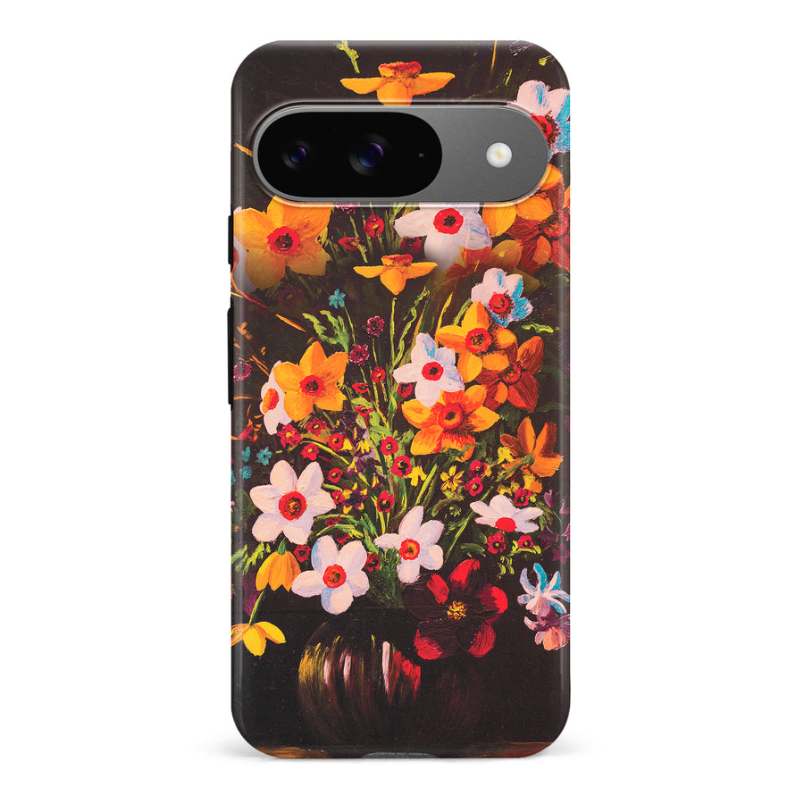 Google Pixel 9 Serene Painted Petals Phone Case