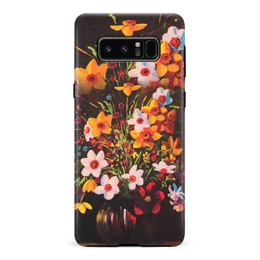 Samsung Galaxy Note 8 Serene Painted Petals Phone Case