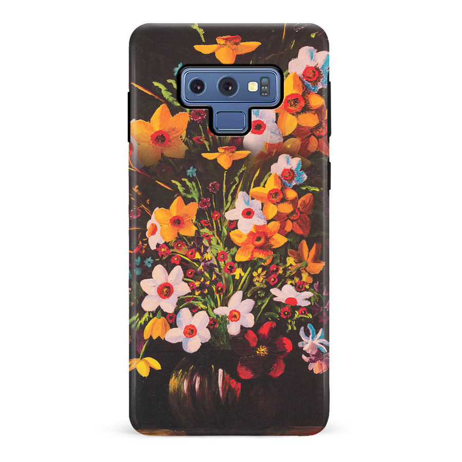 Samsung Galaxy Note 9 Serene Painted Petals Phone Case