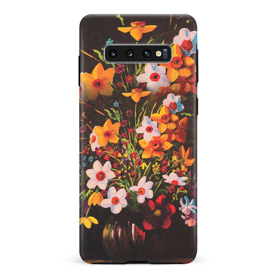 Samsung Galaxy S10 Serene Painted Petals Phone Case