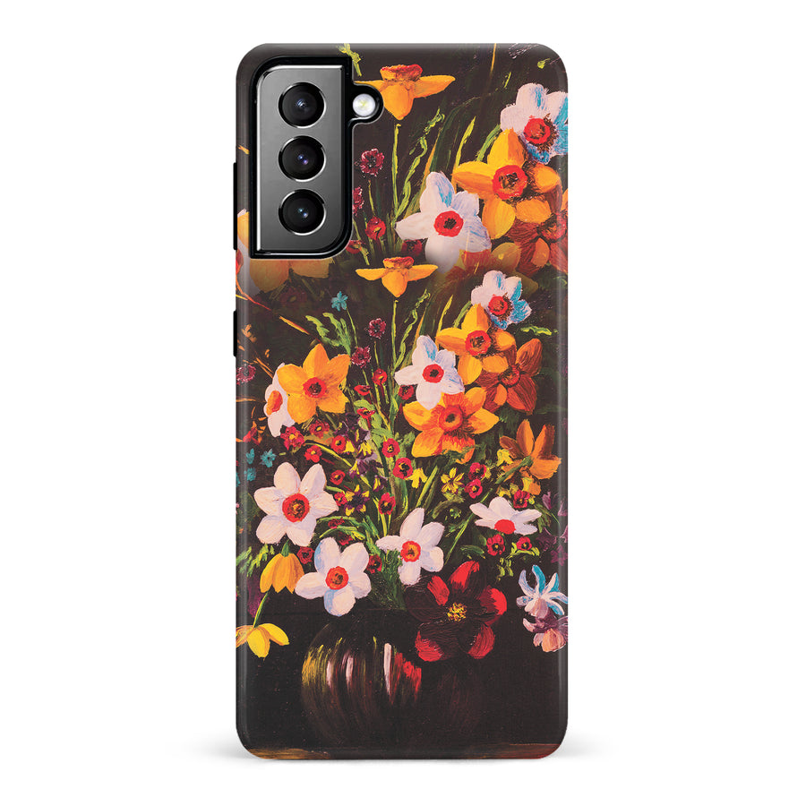 Samsung Galaxy S21 Plus Serene Painted Petals Phone Case