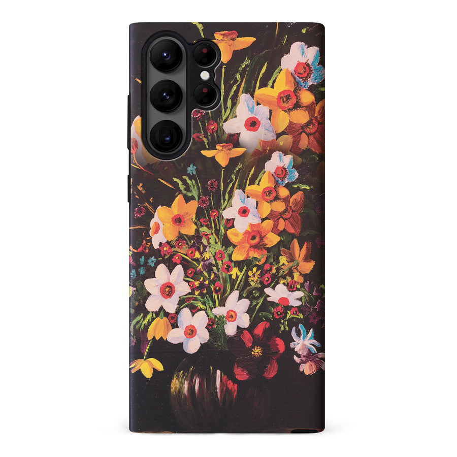 Samsung Galaxy S23 Ultra Serene Painted Petals Phone Case