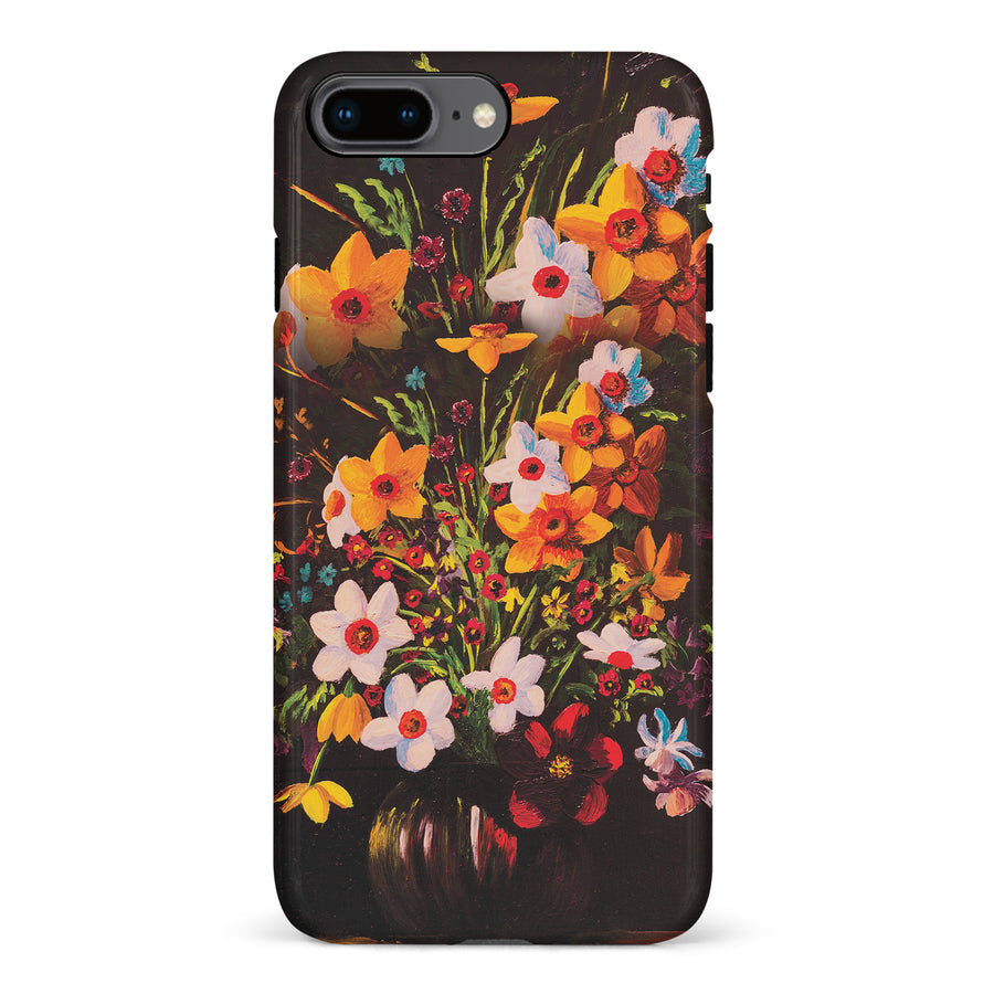 iPhone 8 Plus Serene Painted Petals Phone Case