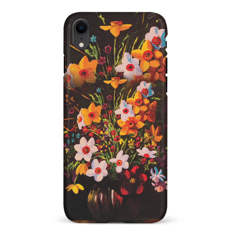 iPhone XR Serene Painted Petals Phone Case