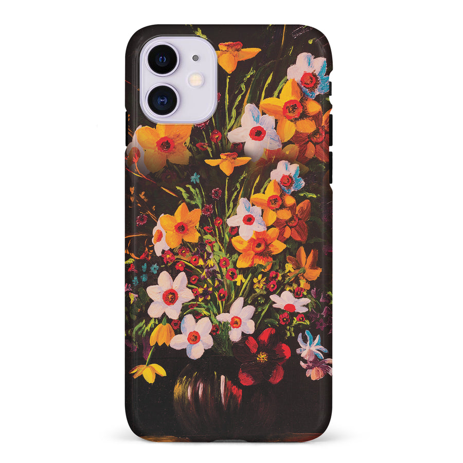 iPhone 11 Serene Painted Petals Phone Case