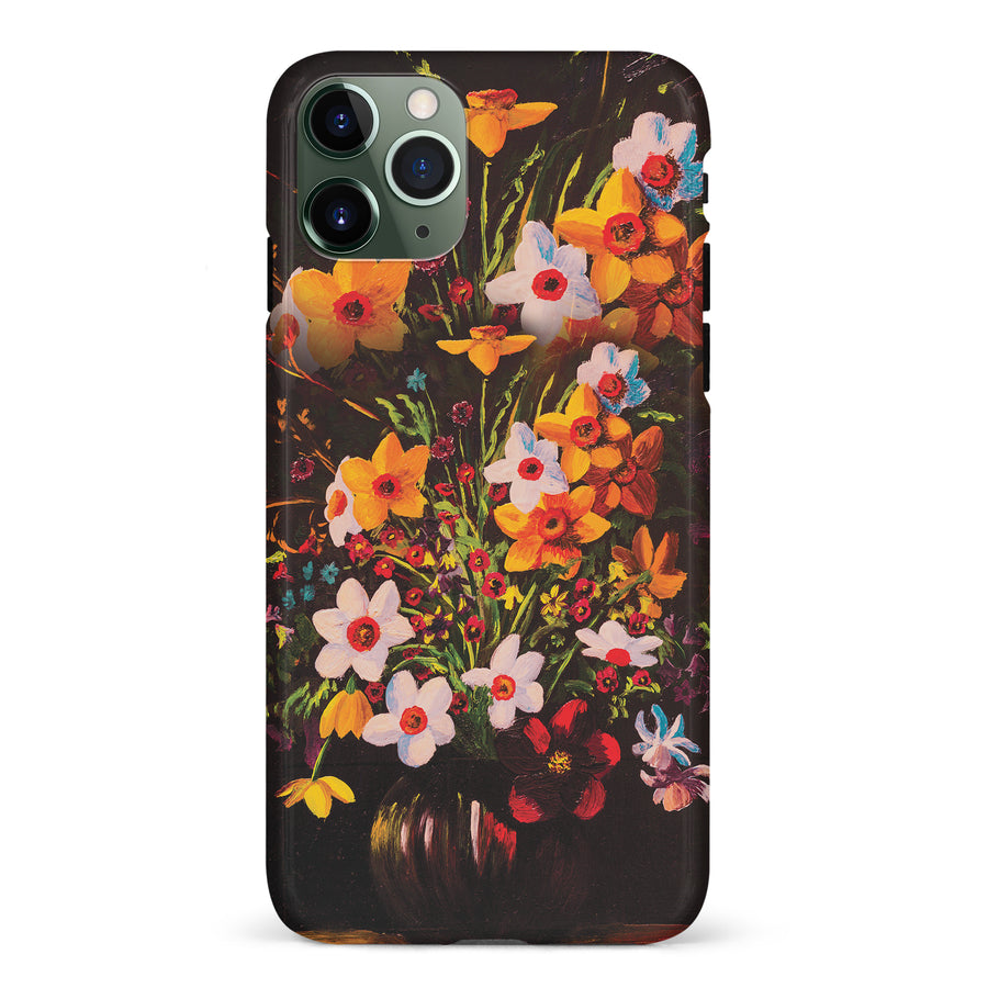 iPhone 11 Pro Serene Painted Petals Phone Case