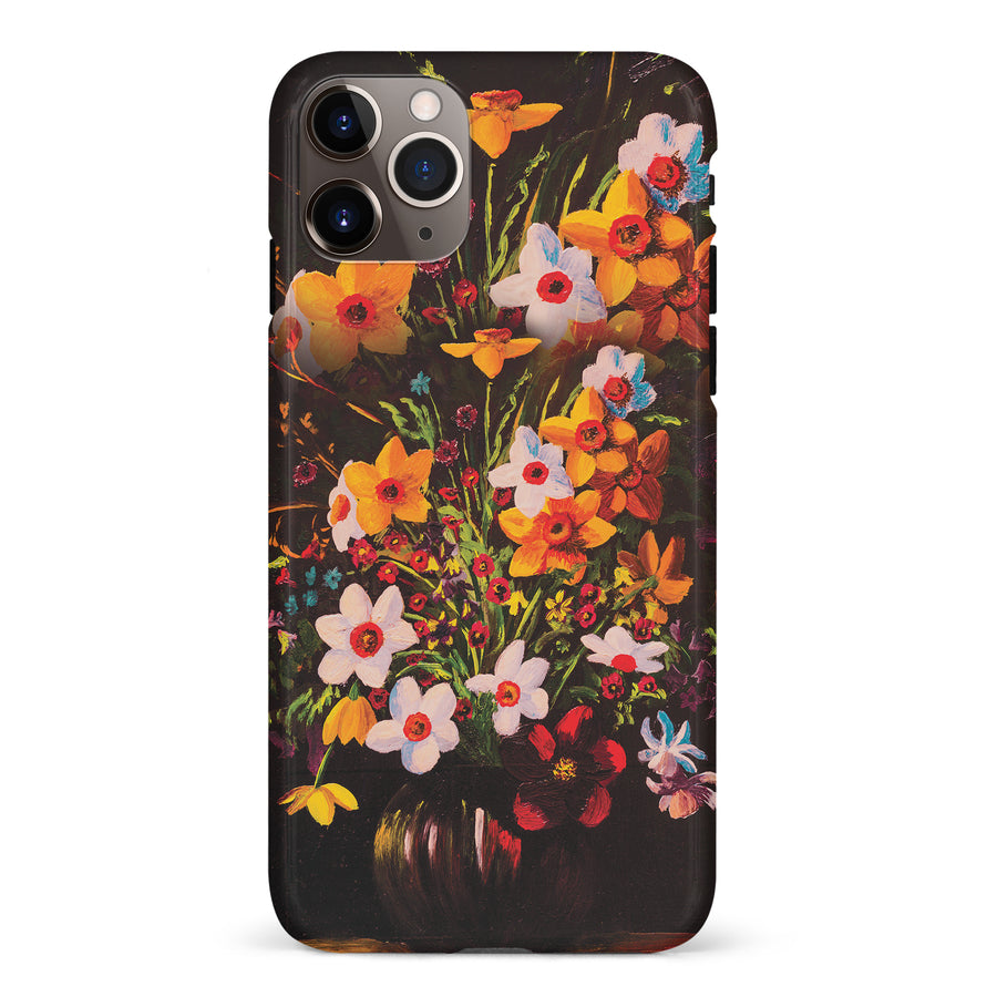 iPhone 11 Pro Max Serene Painted Petals Phone Case