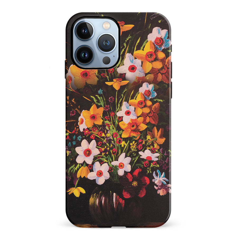 iPhone 12 Pro Serene Painted Petals Phone Case