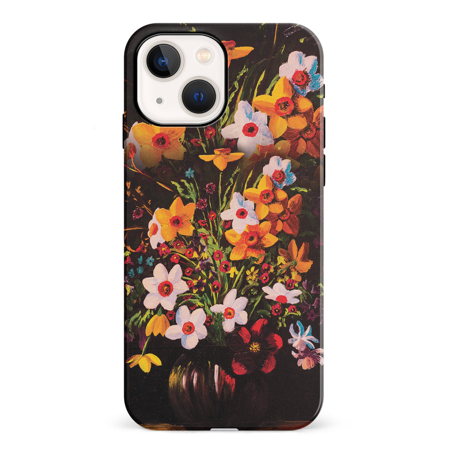 iPhone 13 Serene Painted Petals Phone Case