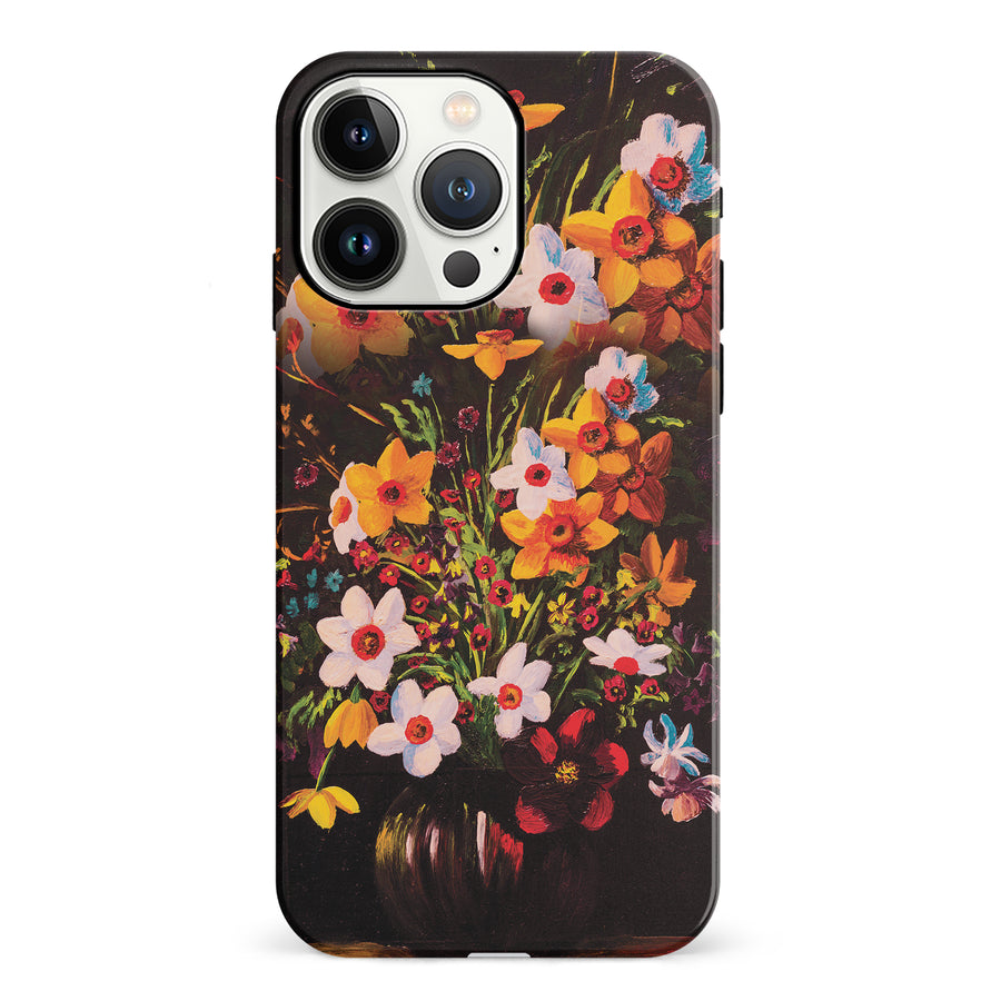 iPhone 13 Pro Serene Painted Petals Phone Case