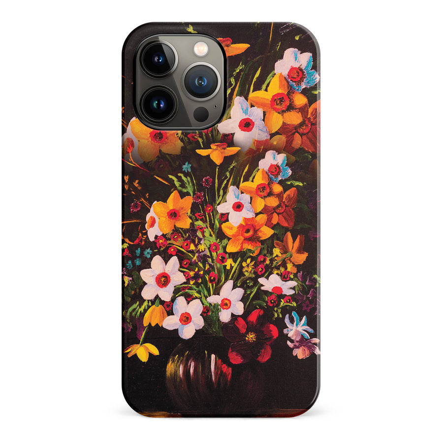 iPhone 13 Pro Max Serene Painted Petals Phone Case