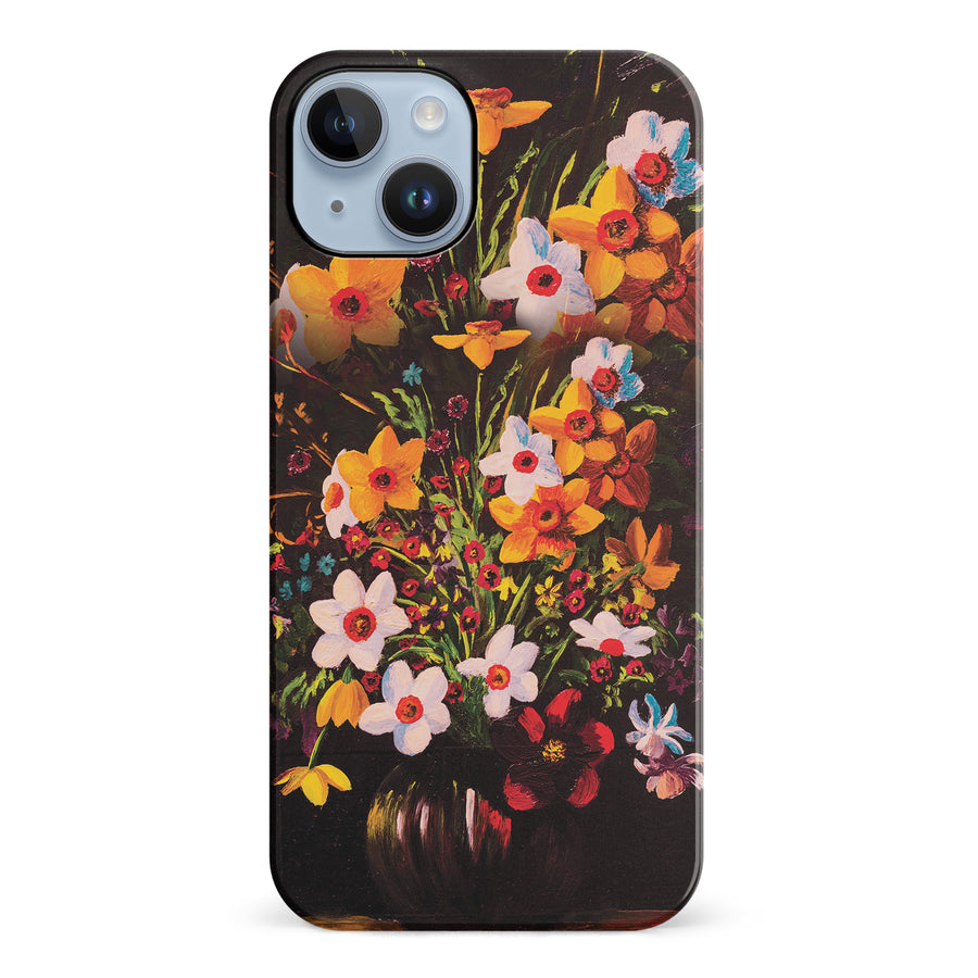 iPhone 14 Plus Serene Painted Petals Phone Case