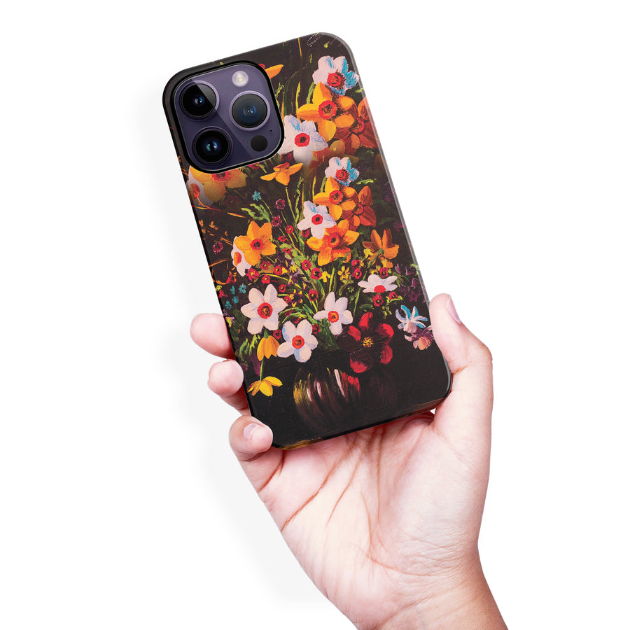 iPhone 14 Pro Max Serene Painted Petals Phone Case
