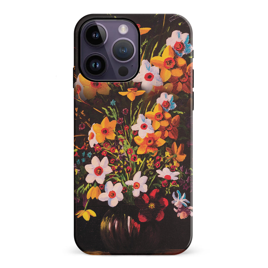 iPhone 14 Pro Max Serene Painted Petals Phone Case