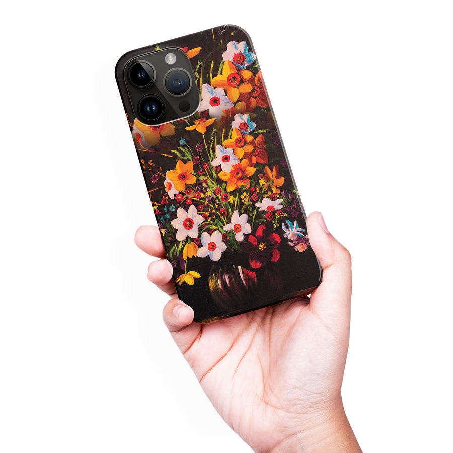 iPhone 15 Pro Max Serene Painted Petals Phone Case