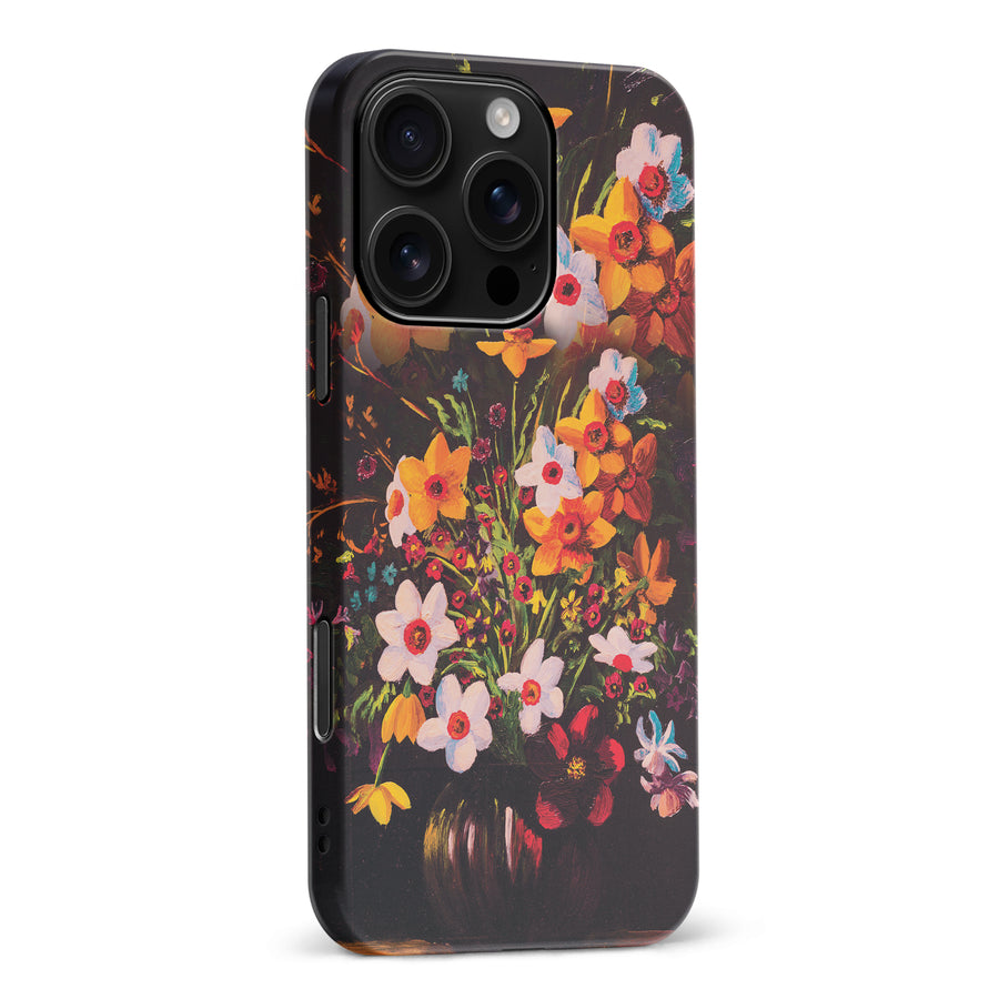 iPhone 16 Pro Max Serene Painted Petals Phone Case