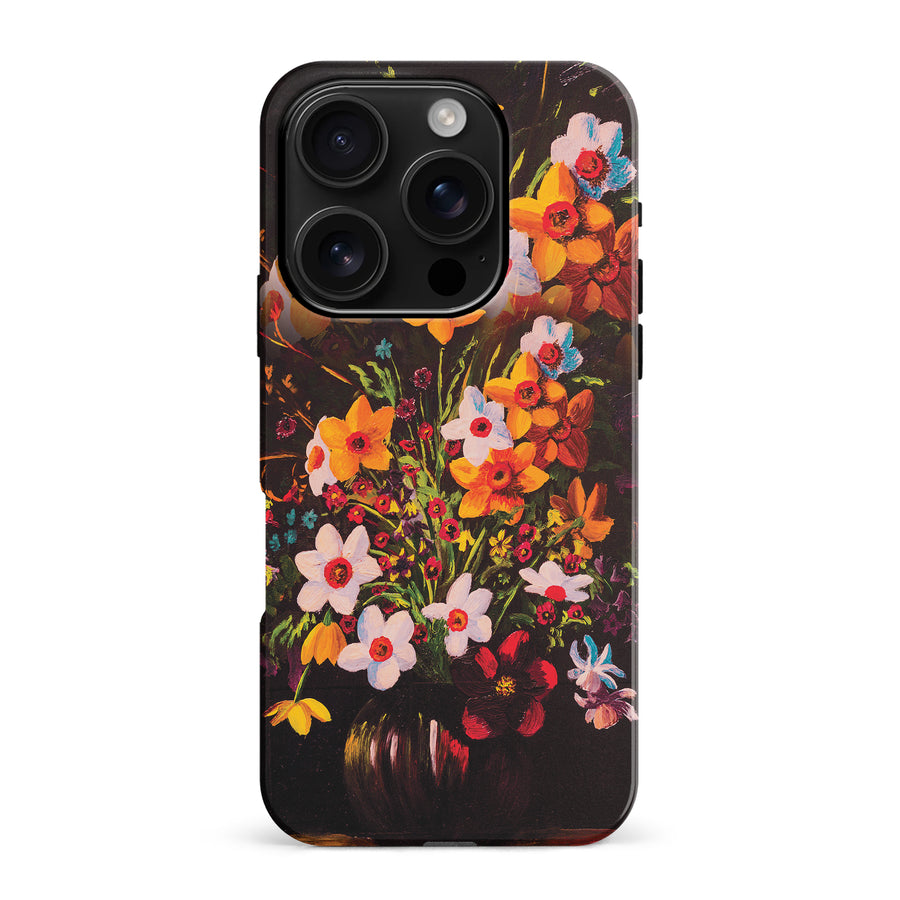 iPhone 16 Pro Max Serene Painted Petals Phone Case