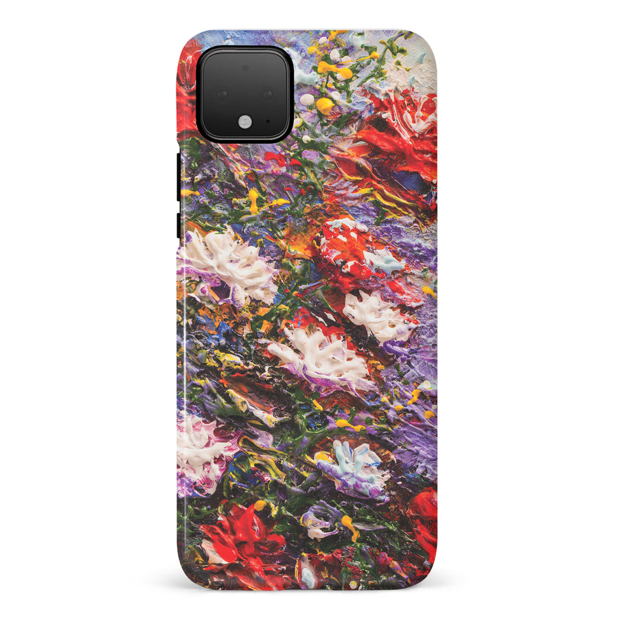 Google Pixel 4 Meadow Painted Flowers Phone Case