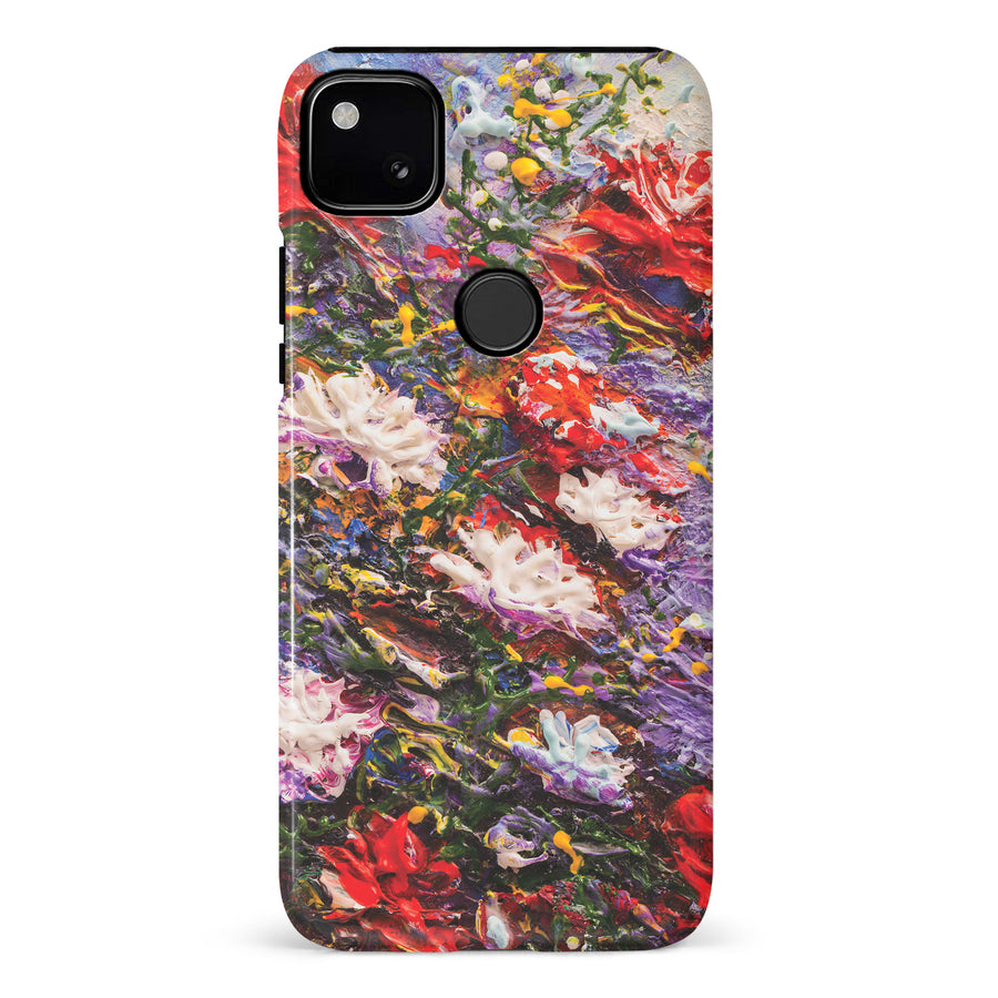 Google Pixel 4A Meadow Painted Flowers Phone Case