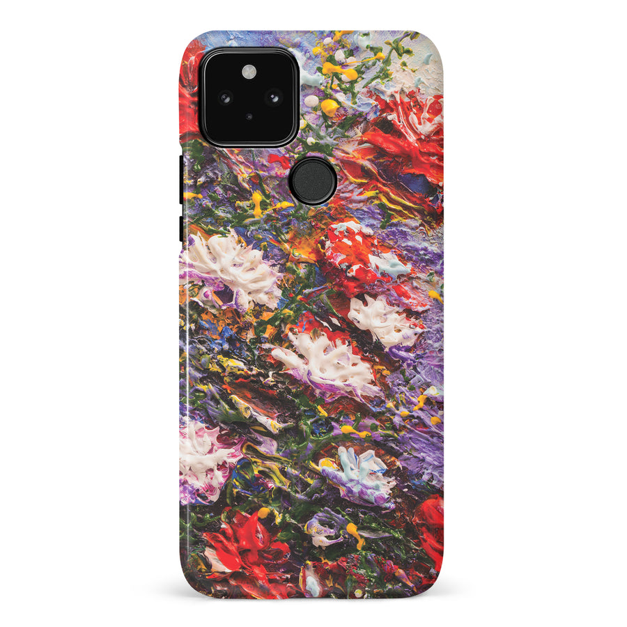 Google Pixel 5 Meadow Painted Flowers Phone Case